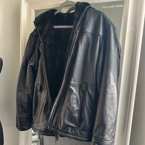 Fur lined Leather Jacket